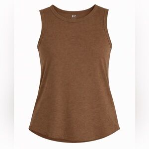 Gap linen blend tank brazen brown women’s size medium